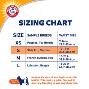 Arm & Hammer For Pets Male Dog Wraps, Size Small, 12 Count | Ultra-Absorbent, Adjustable Male Dog Diapers with Leak-Proof Protection and Wetness Indicator | Baking Soda for Odor Control