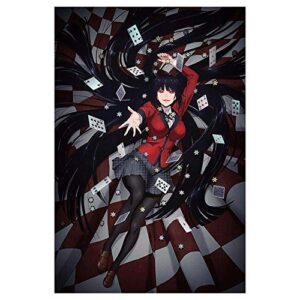 tealn anime jabami yumeko kakegurui gambaling school wall poster painting(s multi2)