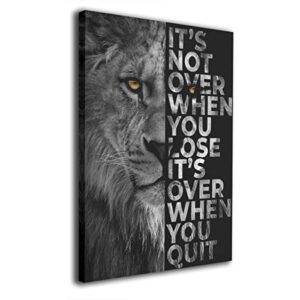 ioplkj lion motivational canvas wall art inspirational entrepreneur quotes poster print artwork painting picture for framed home decoration living room office bedroom, 16x20inch