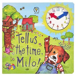 amonev clock book time teaching story book tell us the time milo!