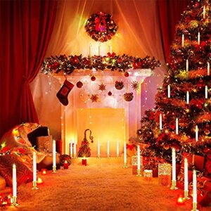 YAUNGEL Window Candles, 8 Pack LED Battery Operated Christmas Candles for Windows with Remote Timer Electric Candle Lights with Removable Candle Holders Suction Cups for Christmas Decorations…