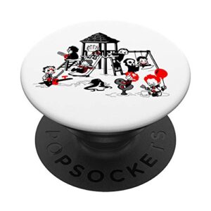 horror playground children in scary movie character costumes popsockets popgrip: swappable grip for phones & tablets