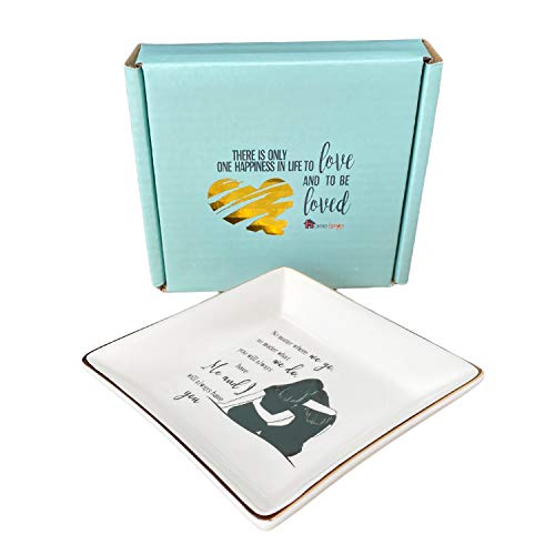 HOME SMILE Sister Birthday Gifts From Sister Trinket Dish Jewelry Tray-No Matter Where We Go, No Matter What We Do, You Will Always Have Me and I Will Always Have You