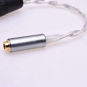 GAGACOCC 4pin XLR Male to 4.4mm Female Balanced Crystal Clear Silver Plated Shield Audio Adapter for Sony NW-WM1Z 1A MDR-Z1R TA-ZH1ES PHA-2 Upgrade Extension Cable