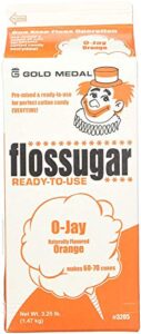 concession essentials - gm-orange floss-1ct cotton candy floss sugar orange -1 carton