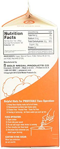 Concession Essentials - GM-Orange Floss-1ct Cotton Candy Floss Sugar Orange -1 Carton