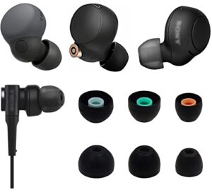 alxcd eartips compatible with sony in-ear headphone, s/m/l 3 pairs soft silicone ear tips, compatible with sony in-ear headset mdr-xb50ap xba-h1 wf-xb700 wf-1000xm3 wf-sp800n, etc. sml 3 pairs