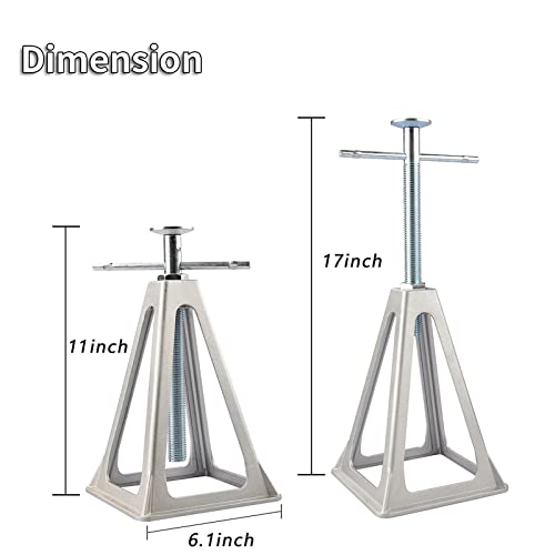 RVMATE Stack Jack 4 Pack, for RV, Camper and Trailer Stabilization, Aluminum RV stabilizer, Adjustable from 11 inch to 17 inch