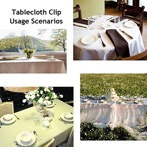 Panykoo Plastic Tablecloth Clip, Used for Restaurant Banquet Wedding Graduation Party and Outdoor Picnic Table Cloth Fixing (4 PCS)