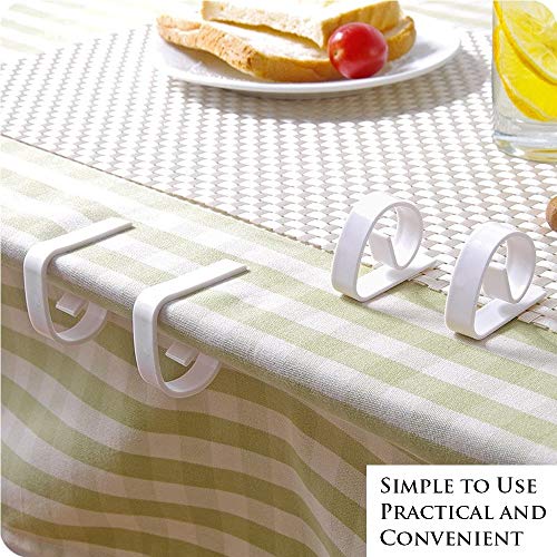 Panykoo Plastic Tablecloth Clip, Used for Restaurant Banquet Wedding Graduation Party and Outdoor Picnic Table Cloth Fixing (4 PCS)