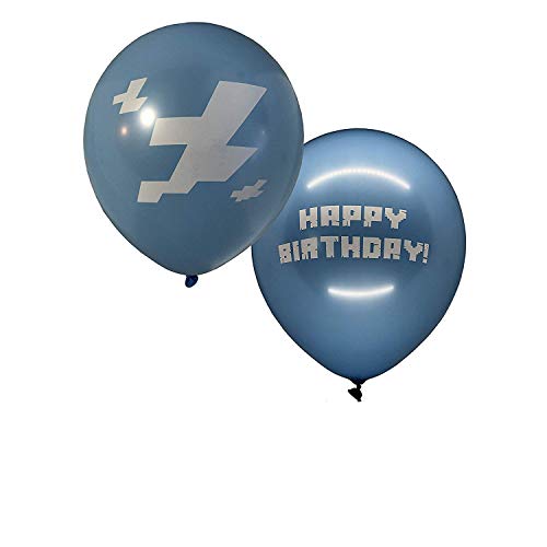 Pixel Miner Crafting Style Gamer Party Supplies 30 Pcs Pixel Miner Crafting Video Game Balloons 12" Latex Balloons for Kids Birthday Party Favor Supplies Decorations Perfect for Your Miner Party Theme Party