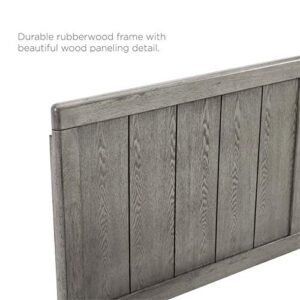 Modway Robbie Wood Twin Headboard in Gray