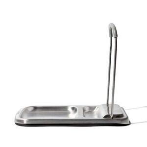 oxo spoon rest with lid holder, 3x4x1in, stainless steel