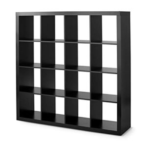 better homes & gardens 16-cube storage organizer (black)