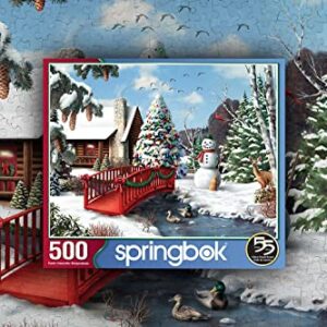 Springbok 500 Piece Jigsaw Puzzle Winter's Home - Made in USA