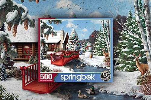 Springbok 500 Piece Jigsaw Puzzle Winter's Home - Made in USA