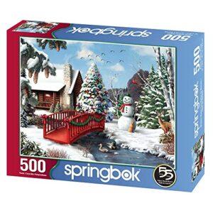 Springbok 500 Piece Jigsaw Puzzle Winter's Home - Made in USA