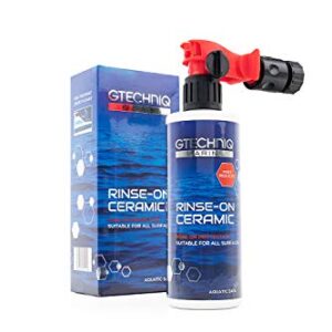 Gtechniq Marine Rinse-On Ceramic with Hose Attachment, Protective Marine Ceramic Coating for Gelcoat, Topcoat, Glass, Metal, Plexiglass, Repels Dirt and Water, 4 x 500ml - 3 Months Protection