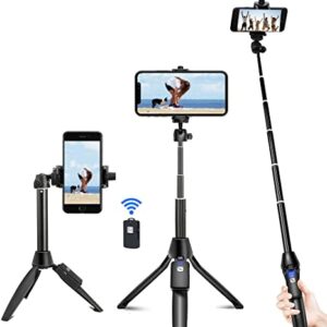 Selfie Stick, 40 inch Selfie Stick Tripod with Wireless Remote, Phone Tripod Stand Compatible with iPhone 14 13 12 11 pro Samsung Note 20 10 S20…