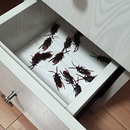 HUJIU 2PCS Fake Poop and 24PCS Fake Roach Pranks for Adults Gag Gift Realistic Mischief Novelty Toys for Joke Trick Halloween April Fool’s Day Party