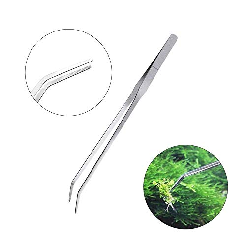 KR Harmony Aquascape Tools 3 in 1 Aquarium Scissors Tweezers Stainless Steel Anti Rust Aquatic Plant Tools for Fish Tank Clean