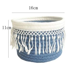 Winwinfly Multi-Function Woven Storage Basket Cotton Rope Home Decor Decorative Hamper