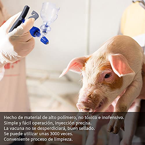 Animal Syringe Veterinary Tool,5ml Veterinary Injector Automatic Self Refill Syringe for Livestock Cattle Chicken Sheep Hog