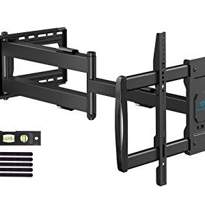 PERLESMITH Long Arm TV Wall Mount for 37-84 inch TVs, Full Motion TV Mount with 42.72 inch Extension Articulating Arm Swivel and Tilt, Max VESA 600x400mm, Holds up to 132 lbs, 16”,18”, 24” Studs