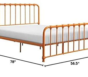 Lexicon Urbana Metal Bed, Full, Orange