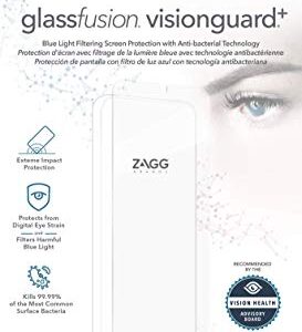 ZAGG Invisbleshield Glass Fusion Visionguard - Extreme Hybrid Glass Protection + Harmful Blue Light Filter - Screen Protector - Made for Samsung Note 20 - Clear, 200106626