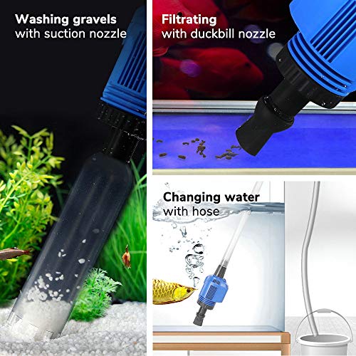 Yescom AquaBasik Electric Aquarium Fish Tank Sand Gravel Cleaner Automatic Water Changer Extendable Tube Syphon Filter Pump Vacuum