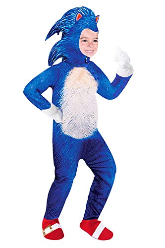 Yakogy Cartoon Costumes for Kids Cosplay Full Bodysuit Jumpsuit with Gloves/Headpiece,S Blue