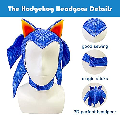 Yakogy Cartoon Costumes for Kids Cosplay Full Bodysuit Jumpsuit with Gloves/Headpiece,S Blue