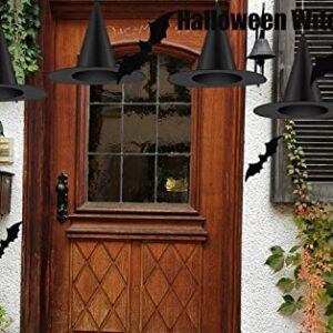 12PCS Halloween Witch Hats Witch Costume Accessory, Black Witch Hat for Halloween Party Decoration