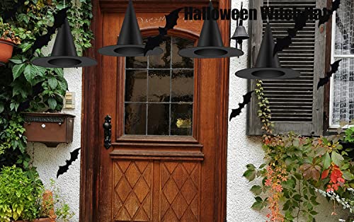 12PCS Halloween Witch Hats Witch Costume Accessory, Black Witch Hat for Halloween Party Decoration