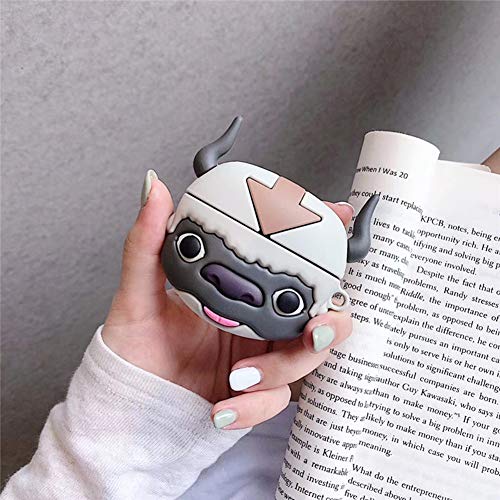 Compatible Appa Miyazaki for Airpods Pro Carry Case Cover,Stitch Cute Cartoon Anime Air Pod Case Wraps for Girls Boys with Keychain Skin Designer Soft Silicone Cover (Purple Appa Airpod Pro)