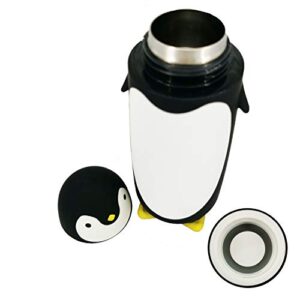 SZWGMY Penguin Stainless Steel Water Bottle Tea Coffee Travel Mug Insulation for Hot & Cold,vacuum flask cup (Black)