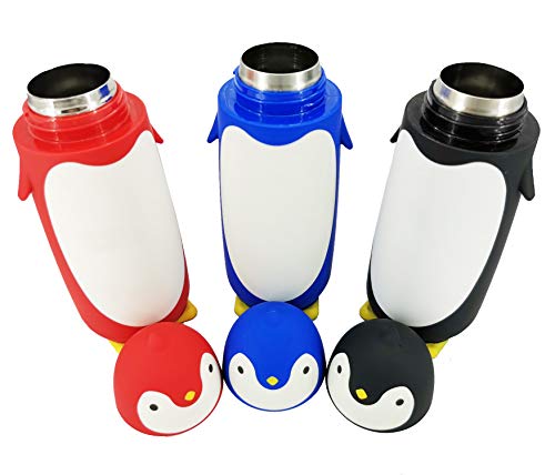 SZWGMY Penguin Stainless Steel Water Bottle Tea Coffee Travel Mug Insulation for Hot & Cold,vacuum flask cup (Black)