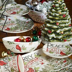 Certified International Evergreen Christmas 16pc Dinnerware, Service for 4, Multicolored
