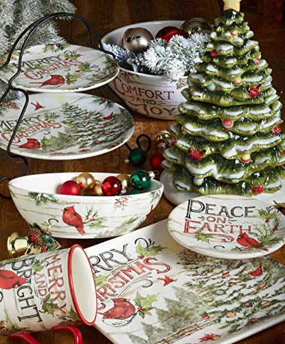 Certified International Evergreen Christmas 16pc Dinnerware, Service for 4, Multicolored