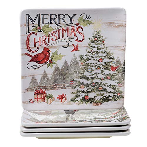 Certified International Evergreen Christmas 16pc Dinnerware, Service for 4, Multicolored