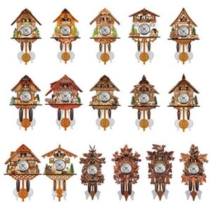 Par [ 1xAA Battery (not Included) ] Antique Wooden Cuckoo Wall Clock Bird Time Bell Swing Alarm Watch Home Restaurant Decoration/for Room, Study, Bedroom, Office, Hotel