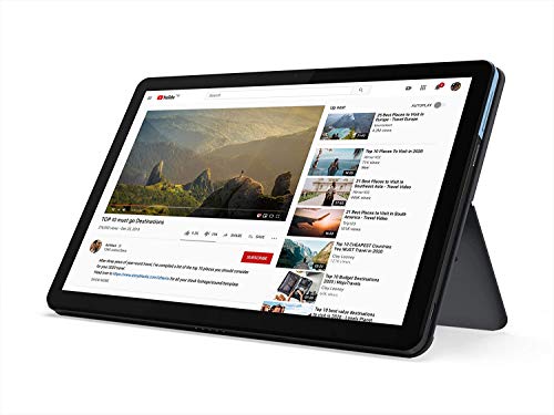 Lenovo Chromebook Duet, 2-in-1, 10.1" WUXGA (1920 x 1200) Display, MediaTek Helio P60T, 4GB LPDDR4X RAM, 128GB eMCP SSD, Integrated ARM G72 MP3 Graphics, Chrome OS, ZA6F0031US, Ice Blue + Iron Grey