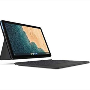 Lenovo Chromebook Duet, 2-in-1, 10.1" WUXGA (1920 x 1200) Display, MediaTek Helio P60T, 4GB LPDDR4X RAM, 128GB eMCP SSD, Integrated ARM G72 MP3 Graphics, Chrome OS, ZA6F0031US, Ice Blue + Iron Grey