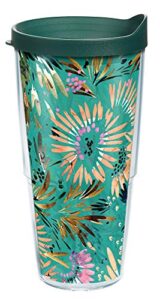 tervis made in usa double walled kelly ventura insulated tumbler cup keeps drinks cold & hot, 24oz, autumn garden
