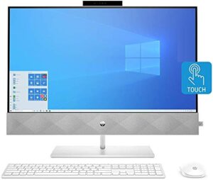 hp pavilion 27 touch desktop 1tb ssd 32gb ram win 10 pro(intel core i9-10900 processor with turbo boost to 5.20ghz, 32 gb ram, 1 tb ssd, 27-inch fullhd touchscreen, win 10 pro) pc computer all-in-one