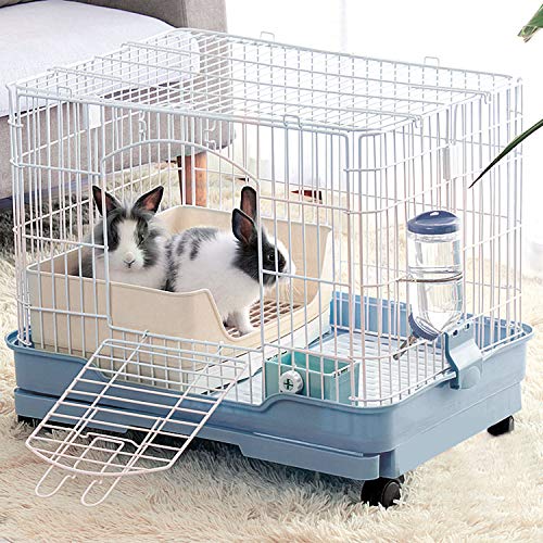 BWOGUE Large Rabbit Litter Box Toilet,Potty Trainer Corner Litter Bedding Box with Drawer Larger Pet Pan for Adult Guinea Pigs, Rabbits, Hamster, Chinchilla, Ferret, Galesaur, Small Animals