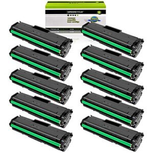 greencycle toner cartridge replacement compatible for samsung mlt-d101s mltd101s mlt d101s use in scx-3400 scx-3401fh scx-3405 scx-3406hw scx-3407 sf-761p ml-2165 ml-2166w printers (black,10-pack)