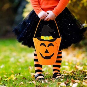 6 Piece Trick or Treat Bucket, Halloween Treat Bags, Non-Toxic Halloween Party Supplies for Kids, Boys and Girls