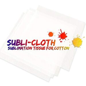 Subli-Cloth Cotton Sublimation Dark & Light Cloth Fabric Figure Sheets Square 10cmx10cm (3.9x3.9 Inch) (x 40 Units)